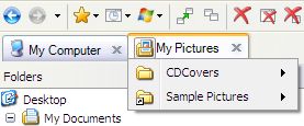 QTTabBar Tab icon fly-out menu