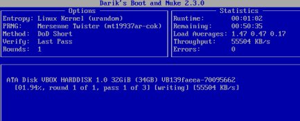 Dban disk wiping tool