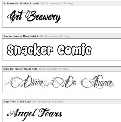 Font image