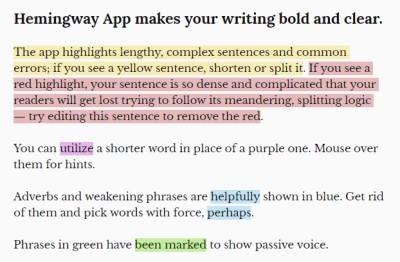 Hemingway word processor