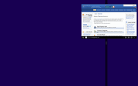 Windows 8 Internet Explorer 10 being snapped to the right hand of the screen