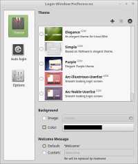 Login Window Preferences