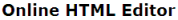 Online HTML Editor