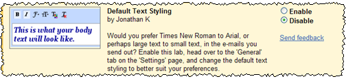 Setting up Gmail fonts