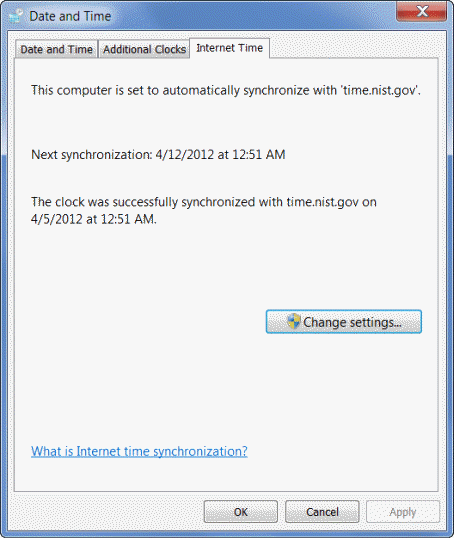 Date and time dialog