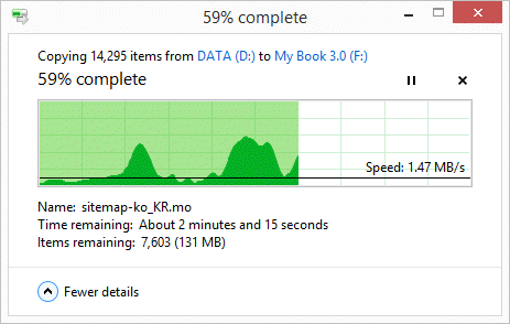 Windows 8.x file copy dialog
