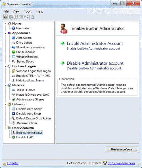 Winaero Tweaker Windows 7