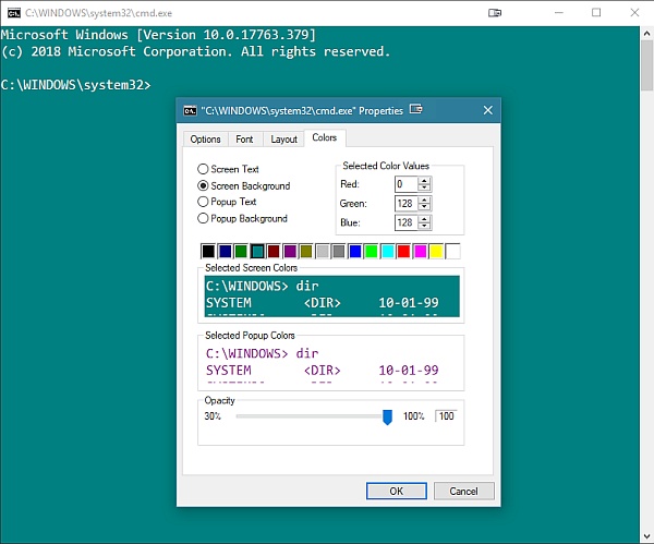 Command prompt customization