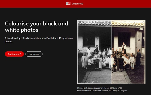 Colourise.sg site screenshot