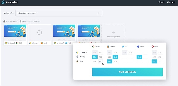 Comparium Cross Browser Testing Tool