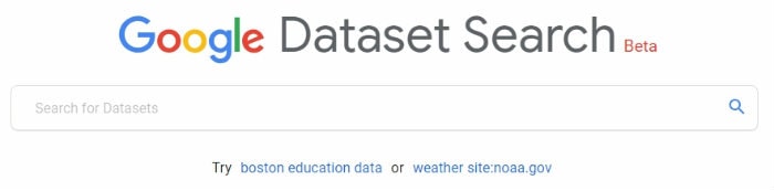 Google Dataset search engine