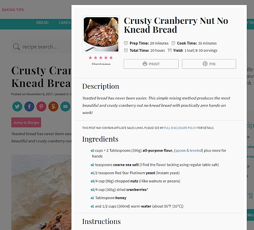Recipe Filter add-on