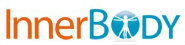 Logo: Inner Body. Inner in orange text on whitet, Body in blue text on white.