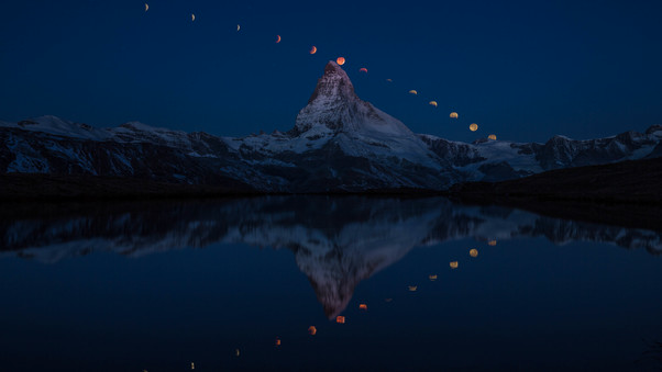 Super Moon over the Matterhorn