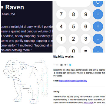 itty bitty web tool collage