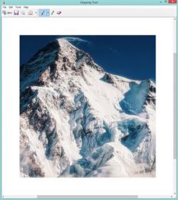 Screenshot of mountain taken with Windows Snipping Tool