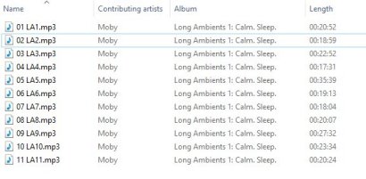 Moby sleep music