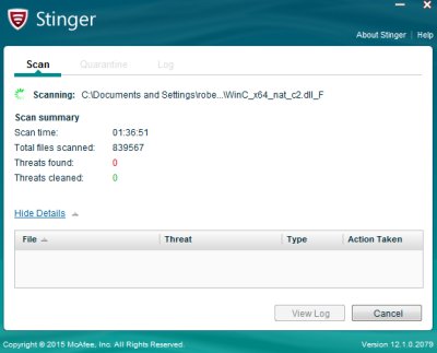 McAfee antivirus scanner