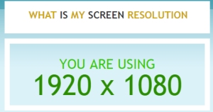 Screen resolution check